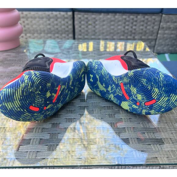 Under Armour Bright Red/Neon Sole - Kids Sneakers - Picture 7 of 8